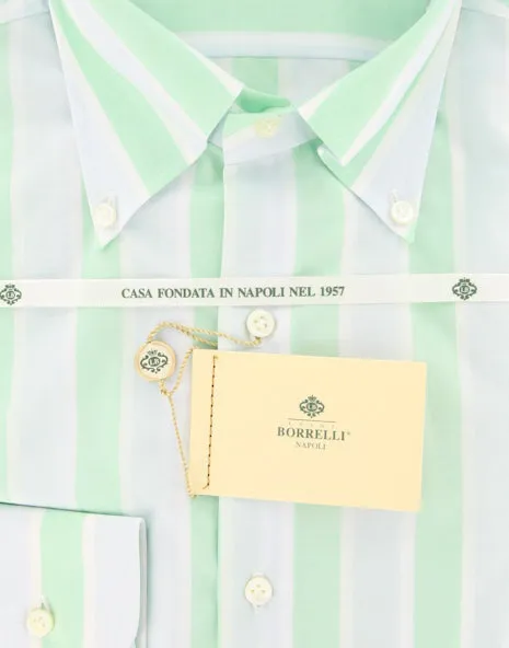 Luigi Borrelli Green Shirt – Size: 16 US / 41 EU