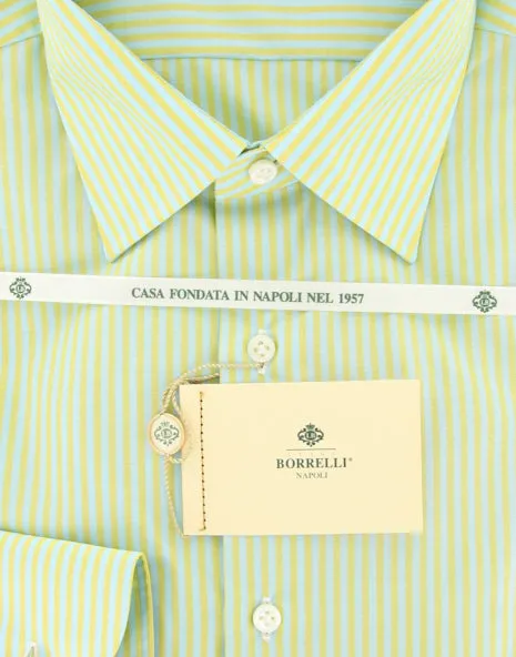 Luigi Borrelli Green Shirt – Size: 17 US / 43 EU