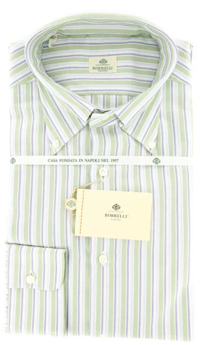 Luigi Borrelli Green Shirt – Size: 17 US / 43 EU