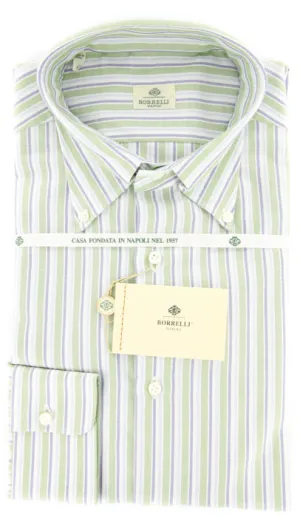 Luigi Borrelli Green Shirt – Size: 17 US / 43 EU