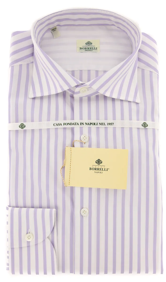 Luigi Borrelli Lavender Purple Shirt - 15 US / 38 EU