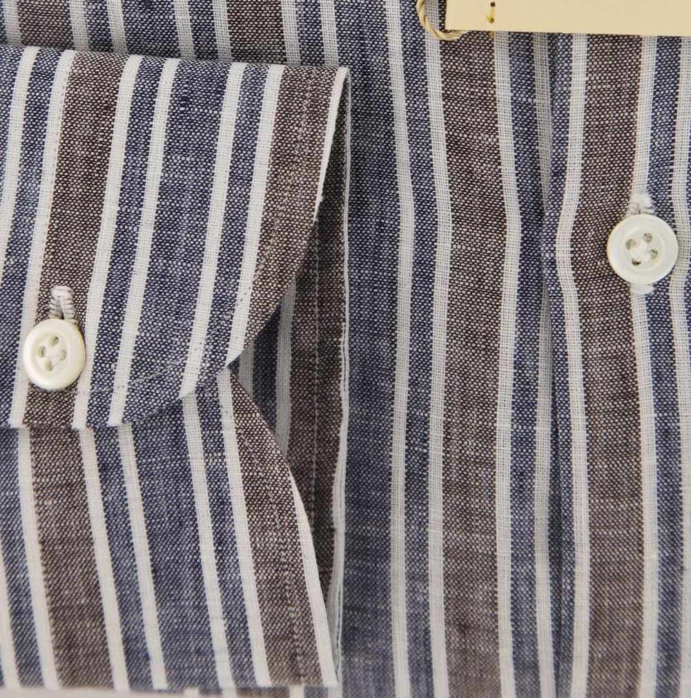 Luigi Borrelli Navy Blue Shirt - 15.5 US / 39 EU