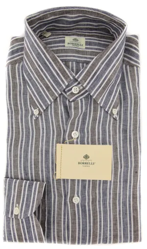 Luigi Borrelli Navy Blue Shirt - 15.5 US / 39 EU