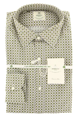 Luigi Borrelli Olive Green Shirt - Extra Slim