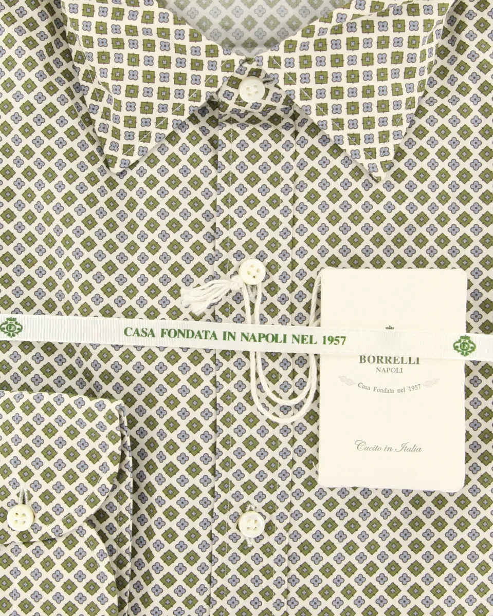 Luigi Borrelli Olive Green Shirt - Extra Slim