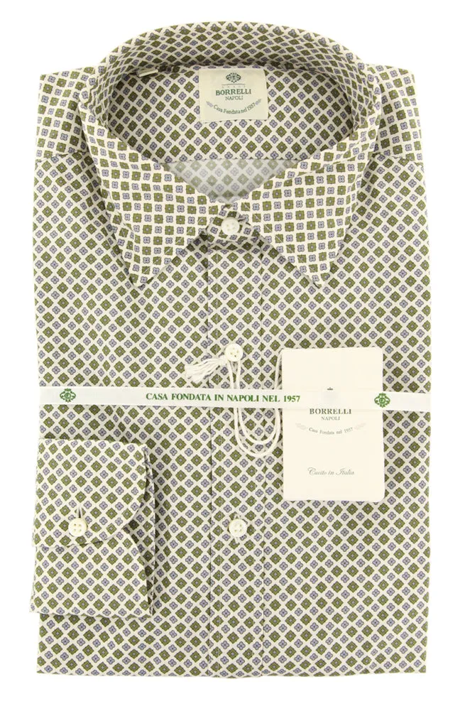 Luigi Borrelli Olive Green Shirt - Extra Slim