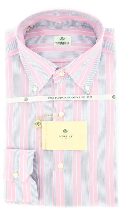 Luigi Borrelli Pink Shirt – Size: 15 US / 38 EU
