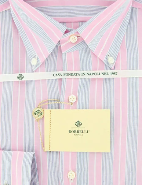 Luigi Borrelli Pink Shirt – Size: 15 US / 38 EU