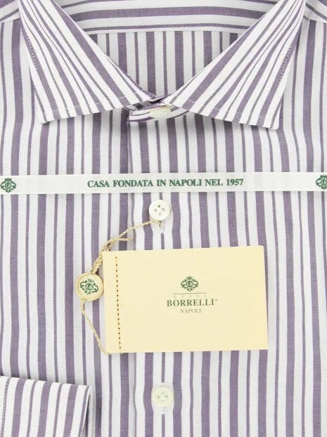 Luigi Borrelli Purple Shirt – Size: 15.5 US / 39 EU