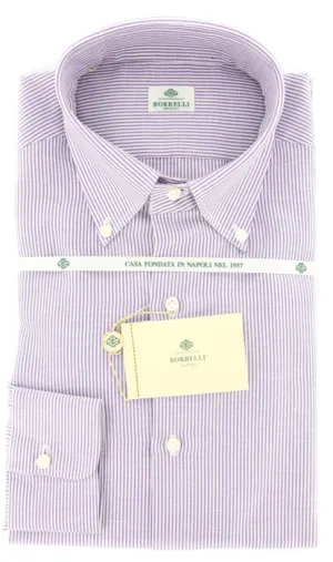 Luigi Borrelli Purple Shirt – Size: 15.75 US / 40 EU