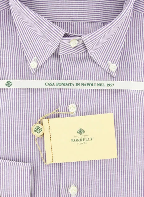 Luigi Borrelli Purple Shirt – Size: 15.75 US / 40 EU