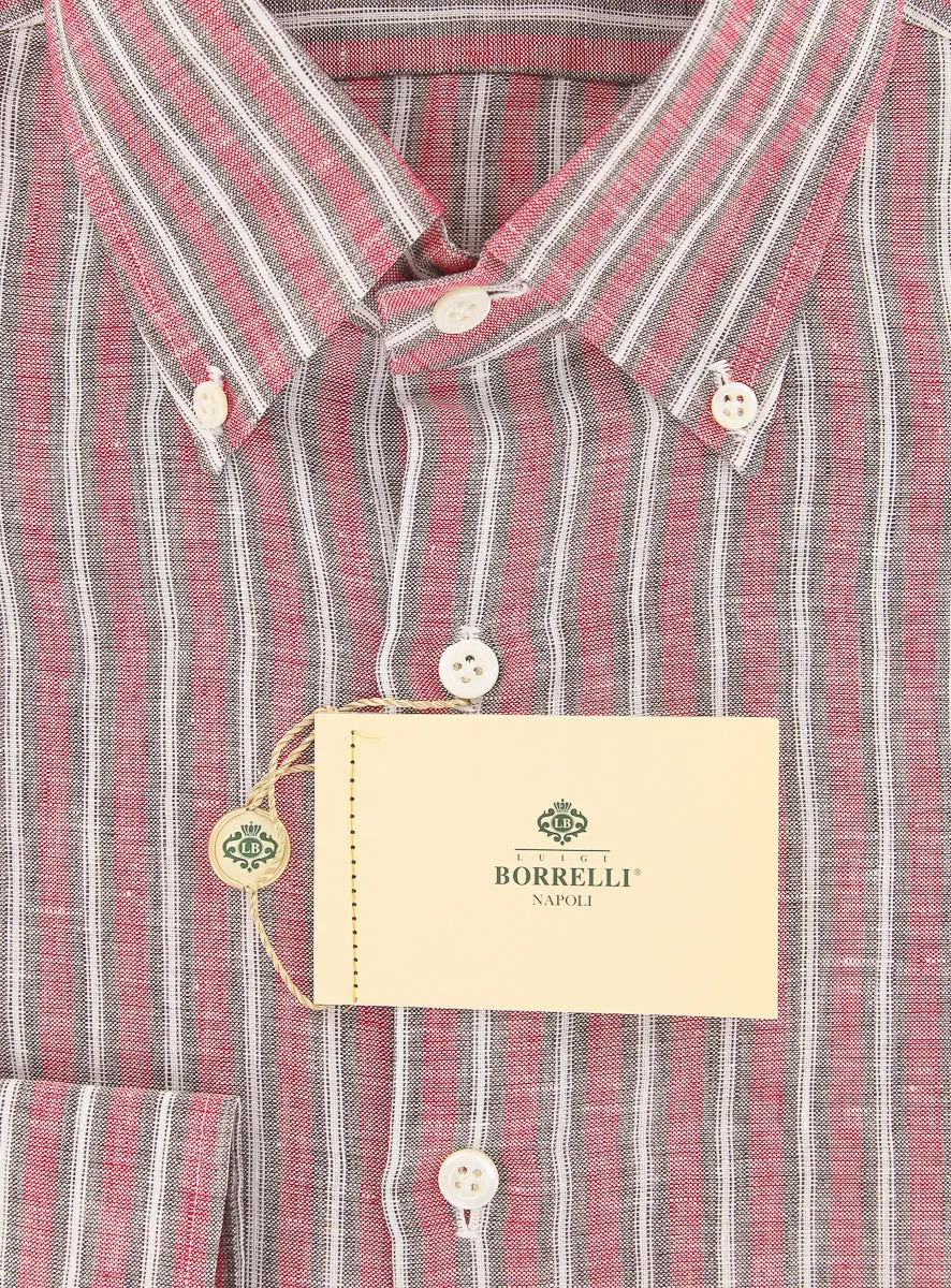Luigi Borrelli Red Shirt - 15.75 US / 40 EU