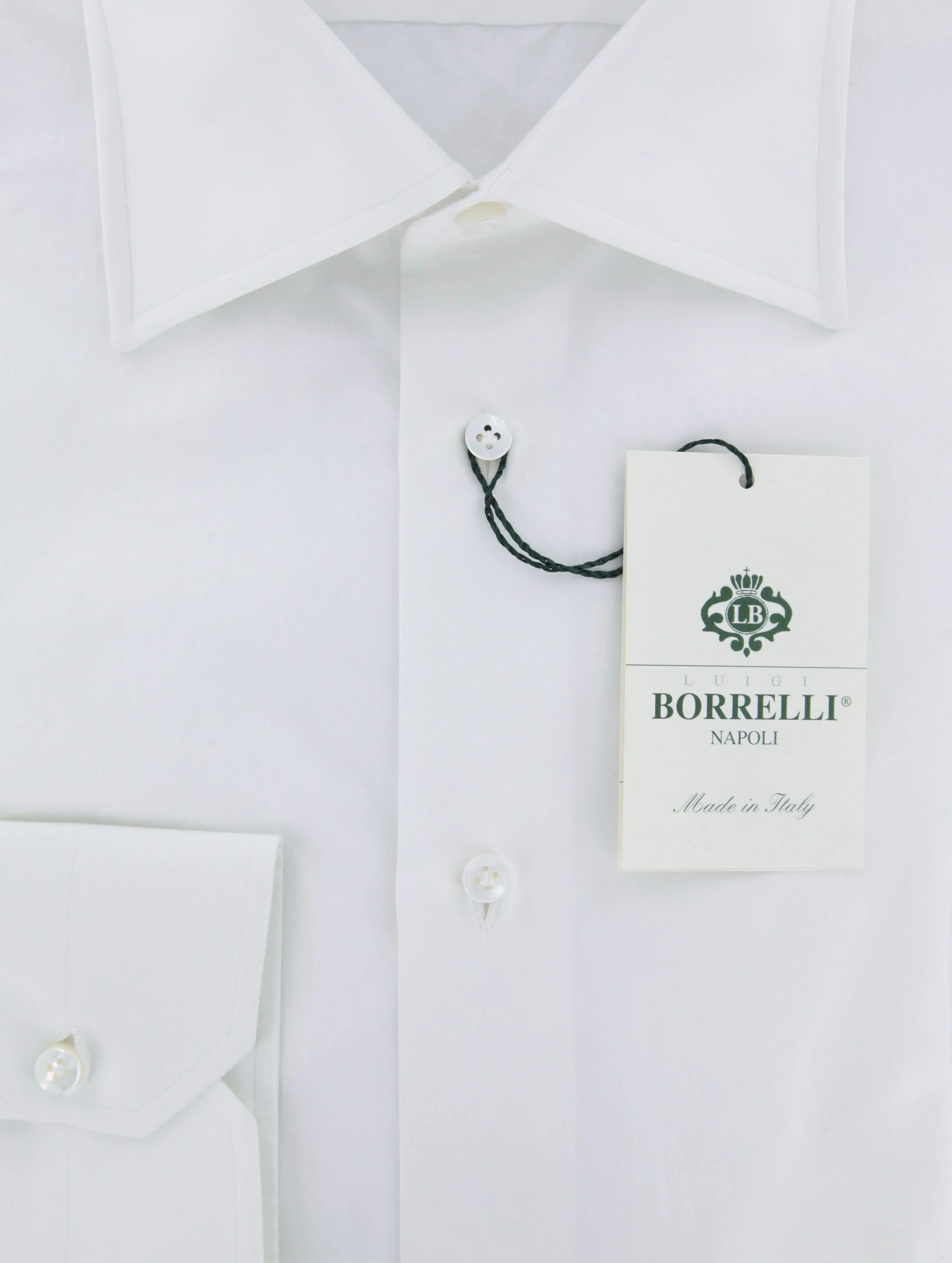 Luigi Borrelli White Shirt - 17 US / 43 EU