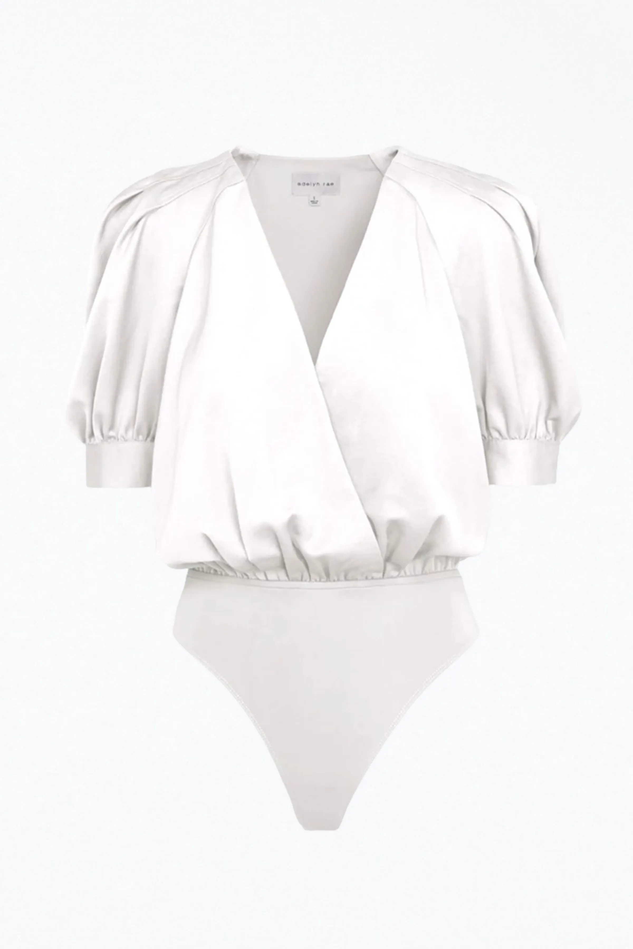 MAE WRAP-EFFECT SATEEN BODYSUIT
