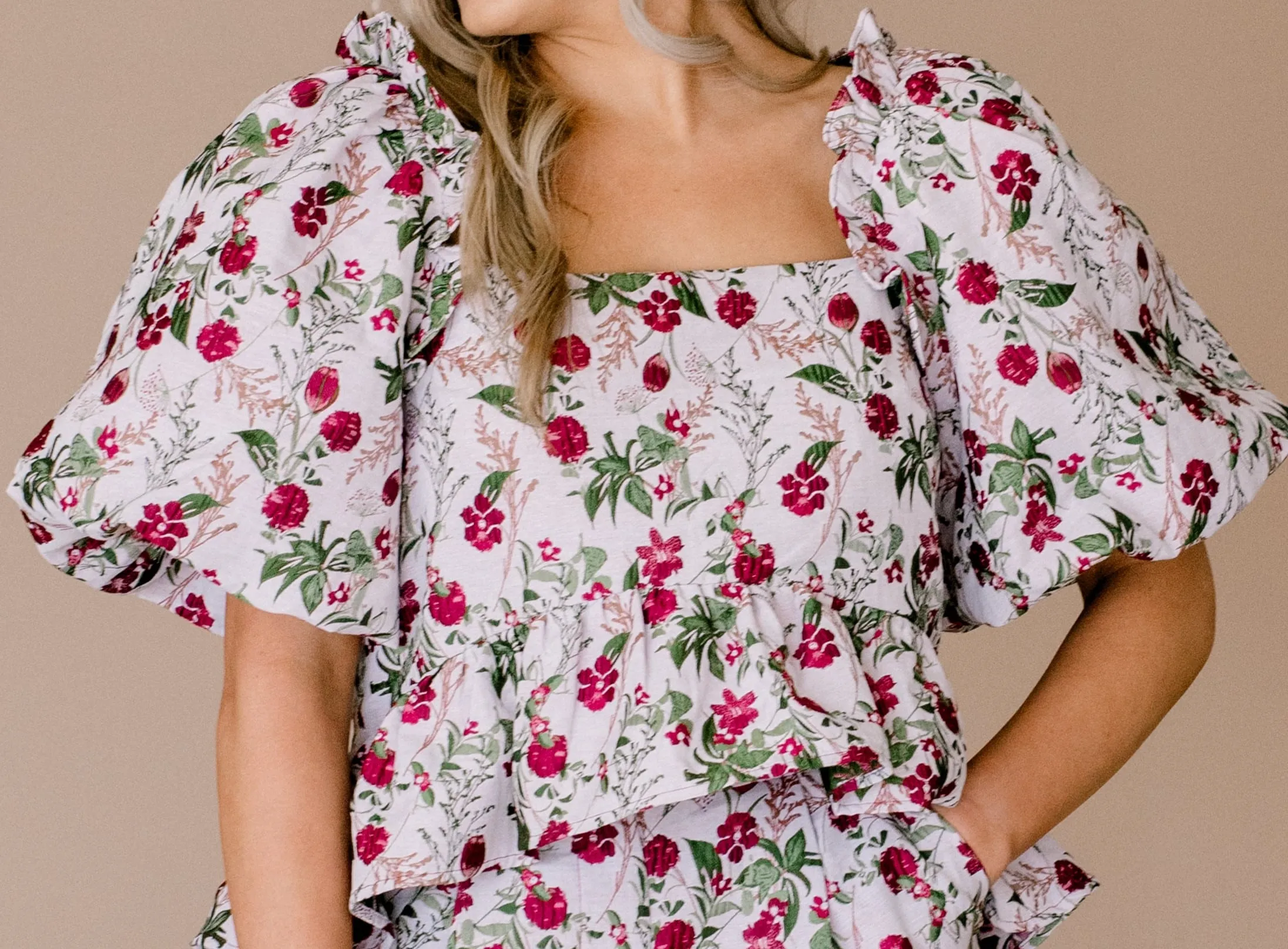 Magenta Bloom Short Set