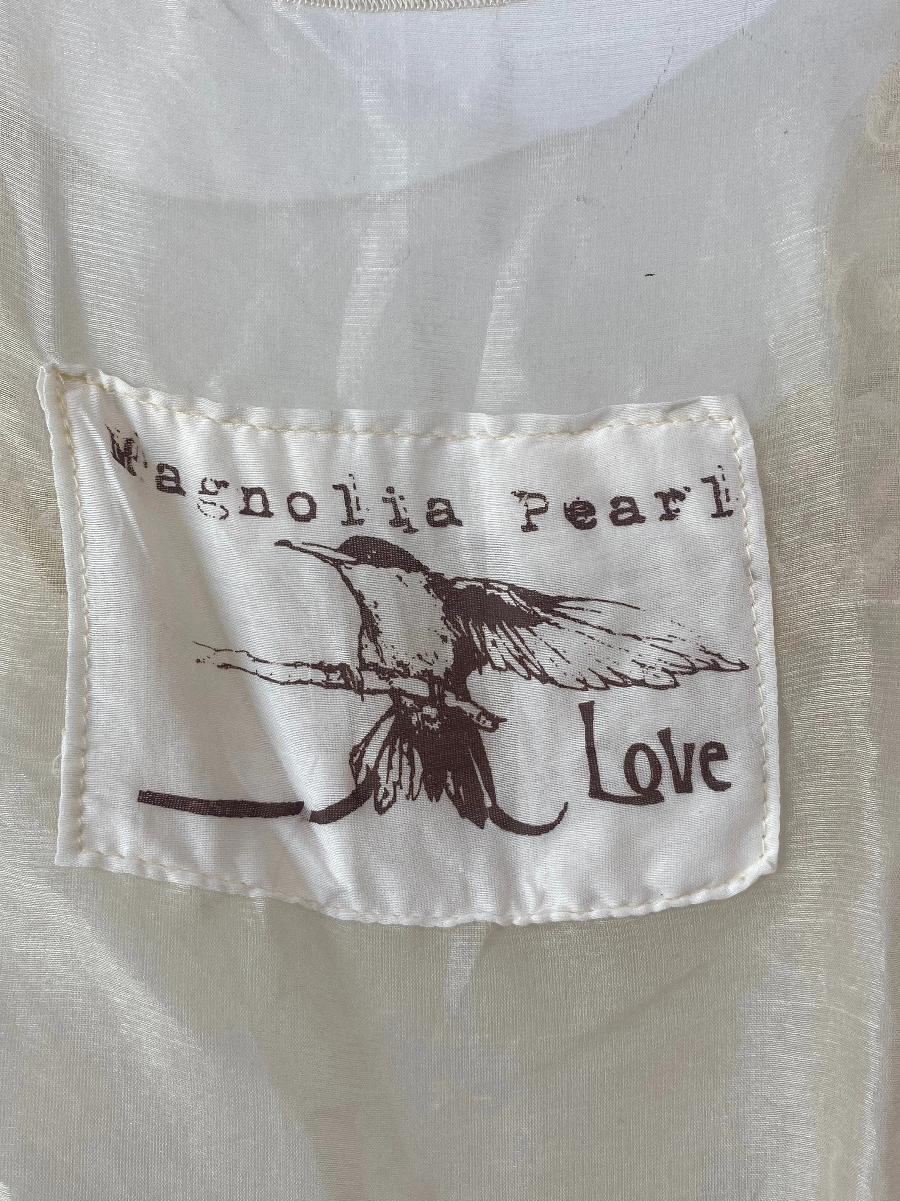 Magnolia Pearl Cream Gauze Ruffle Dress