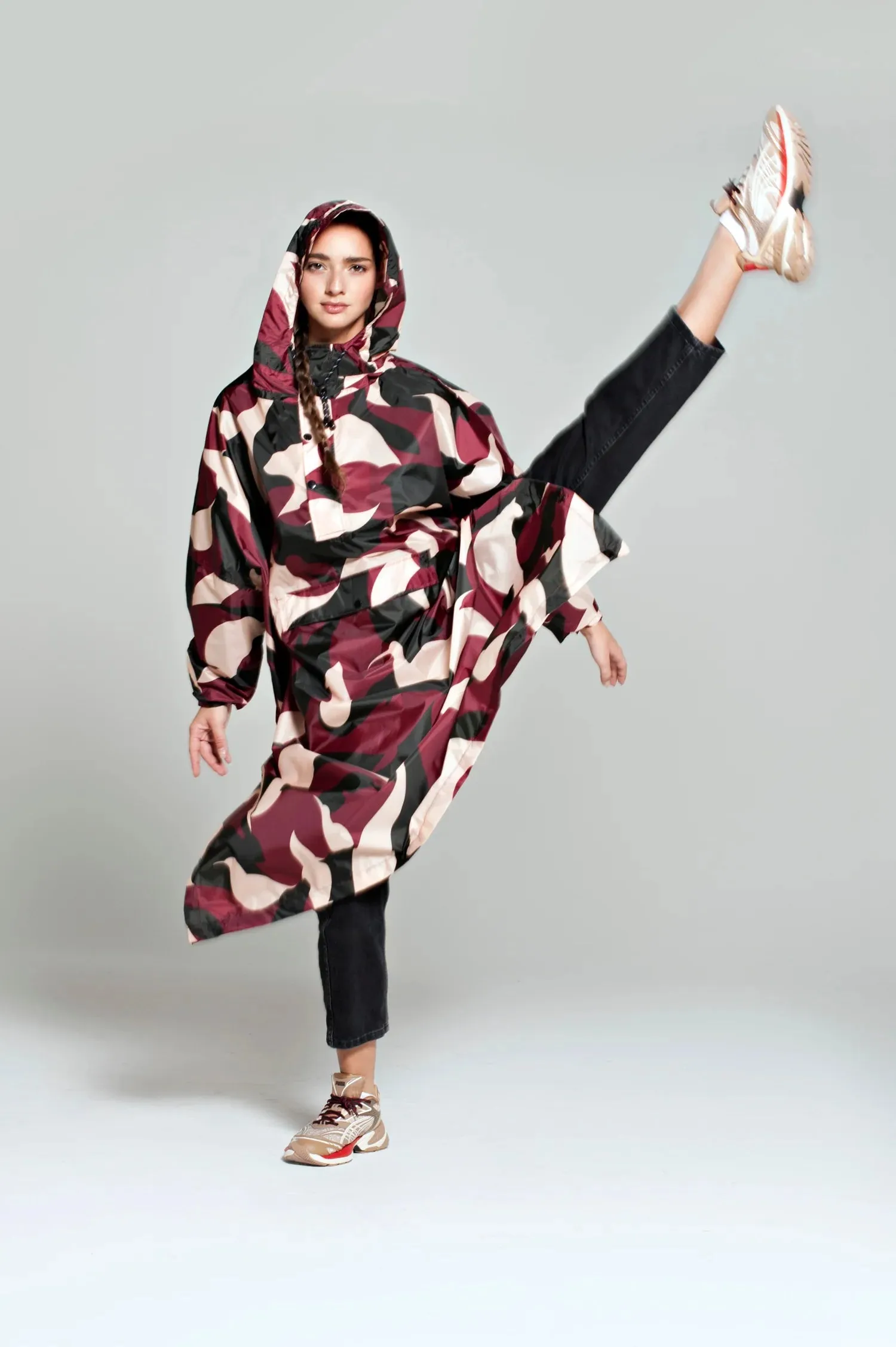 Malika Favre Animo Bordeaux - Rain Poncho