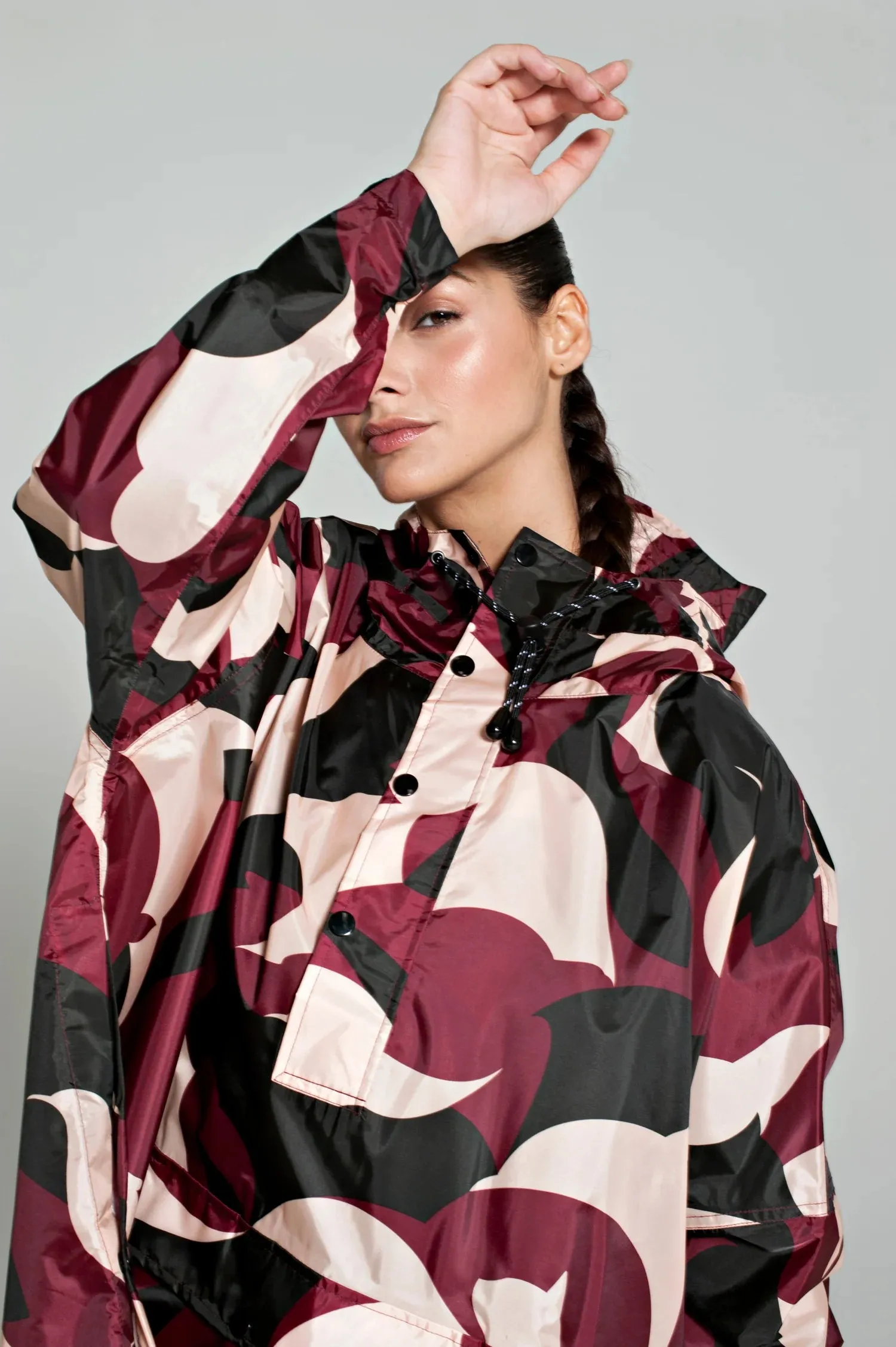 Malika Favre Animo Bordeaux - Rain Poncho