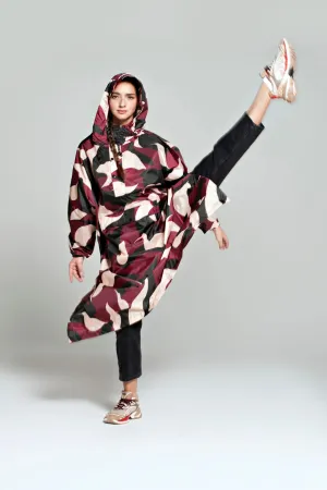 Malika Favre Animo Bordeaux - Rain Poncho