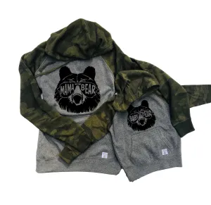 Mama Bear Baby Bear Matching Unisex Hoodies | Camo Fleece Hoodies