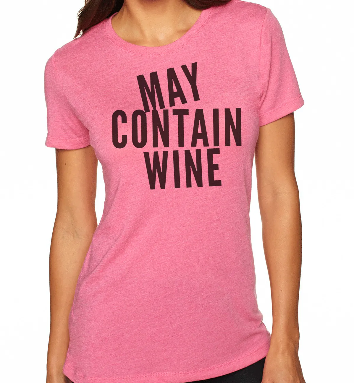 May Contain Wine Graphic Tee for Women (More Colors Available)