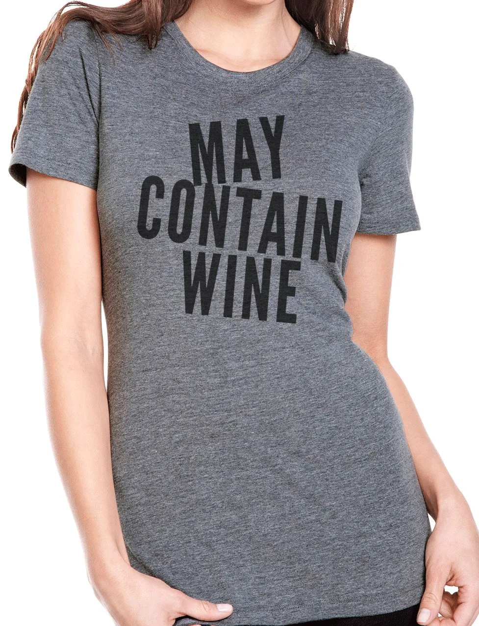 May Contain Wine Graphic Tee for Women (More Colors Available)