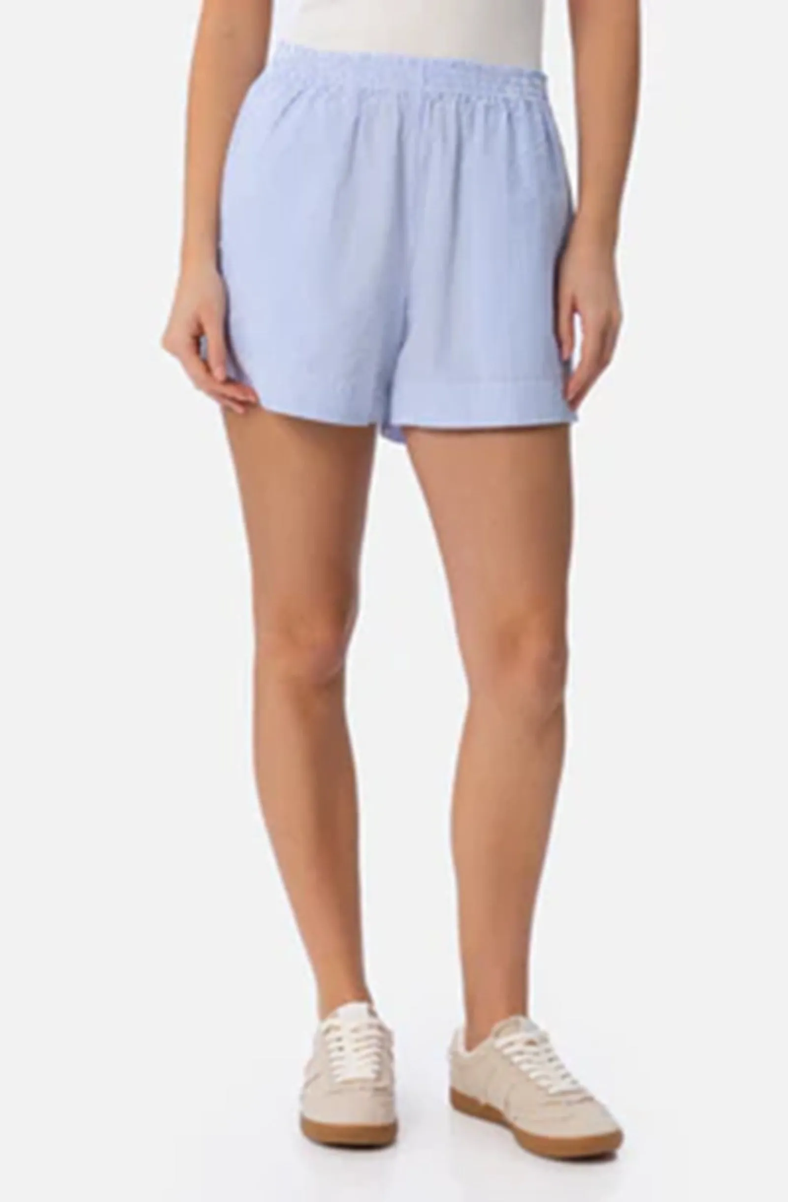 MC2 SAINT BARTH Women Meave Seersucker Striped Pull Up Shorts