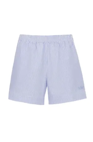MC2 SAINT BARTH Women Meave Seersucker Striped Pull Up Shorts
