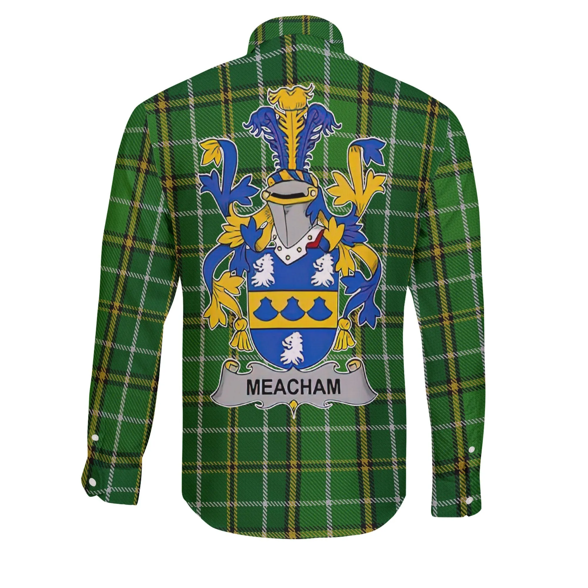 Meacham Long Sleeve Button Shirts Crest And National Plaid Style