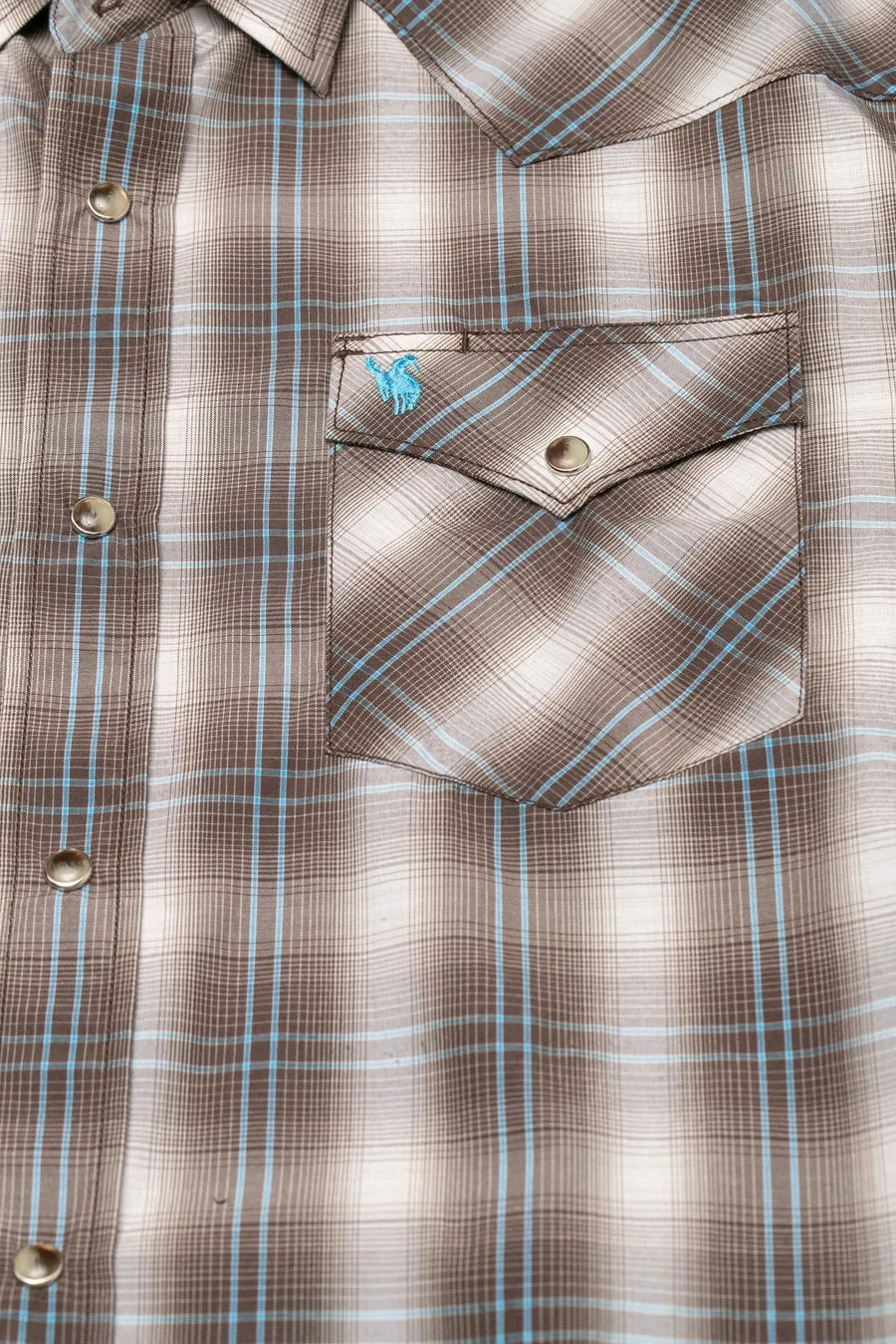 Men's Big & Tall Western Pearl Snap Plaid Shirt-PS400L-BT-461