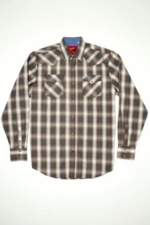 Men's Big & Tall Western Pearl Snap Plaid Shirt-PS400L-BT-461
