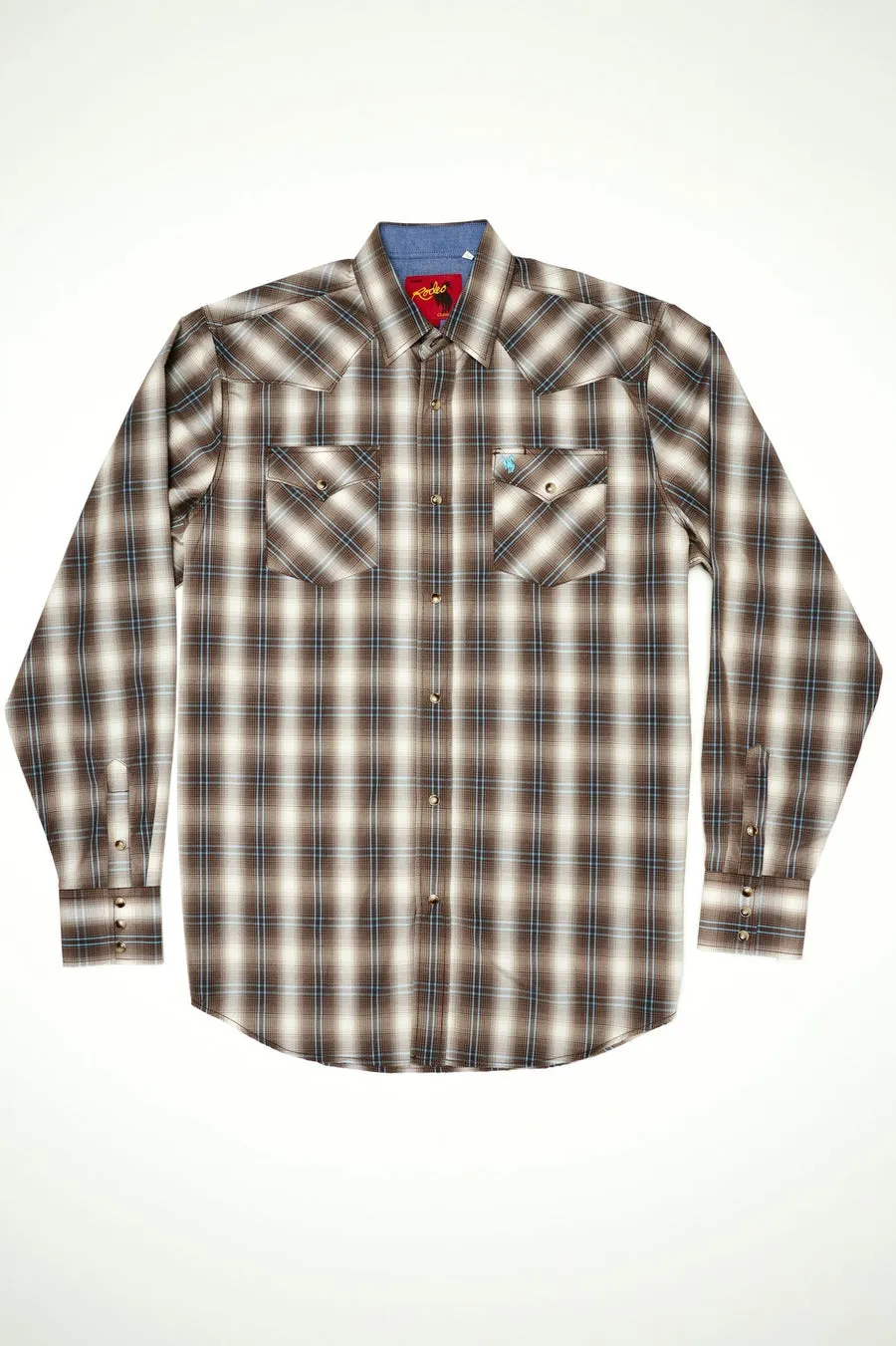 Men's Big & Tall Western Pearl Snap Plaid Shirt-PS400L-BT-461