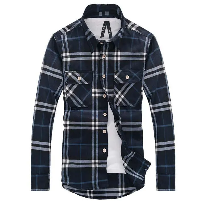 Men's Checker Plaid Shirt In Many Color Options