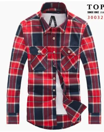 Men's Checker Plaid Shirt In Many Color Options