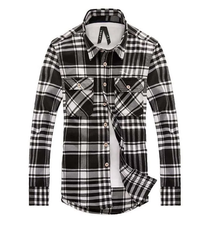 Men's Checker Plaid Shirt In Many Color Options