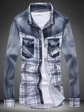 Men's Long Sleeve Fashion Button Up
