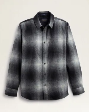 Men's Pendleton | Plaid Lodge Shirt | Black/White Ombre