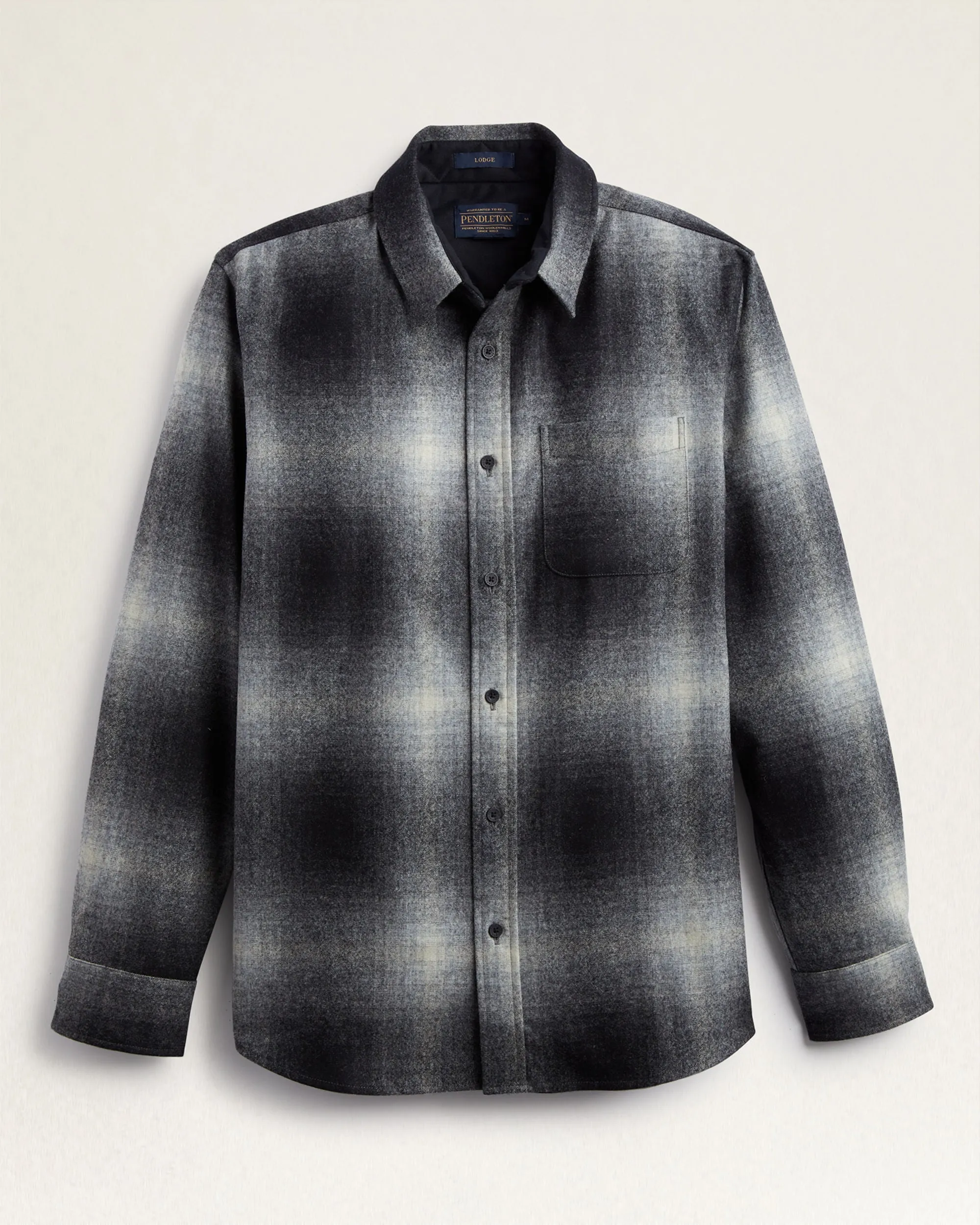 Men's Pendleton | Plaid Lodge Shirt | Black/White Ombre