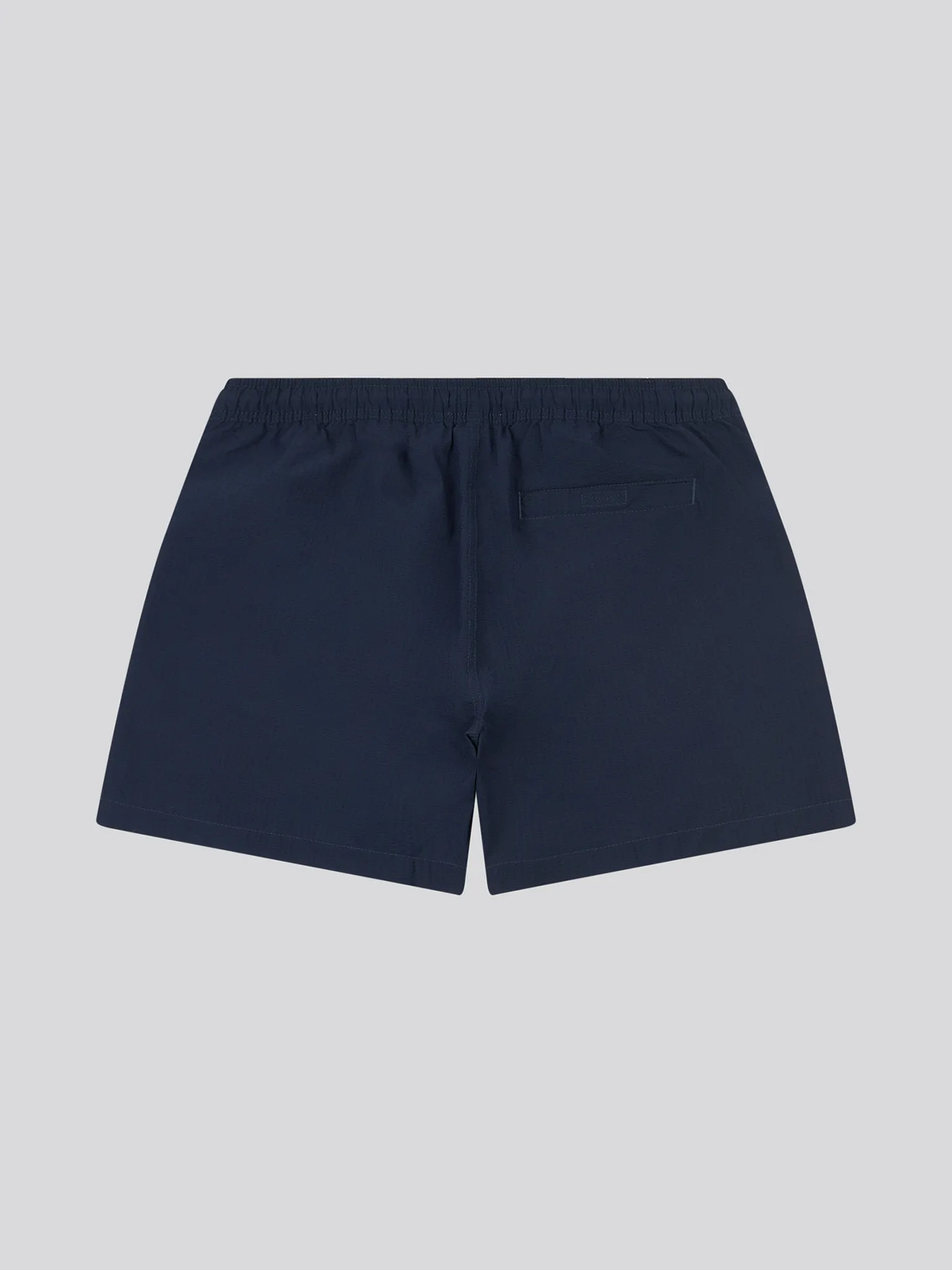 Mens Seersucker Swim Short in Dark Sapphire Navy