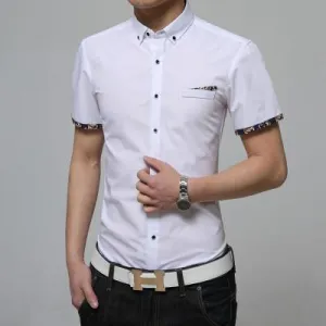 Men's Short Sleeved Plaid Shirt In 16 Colors