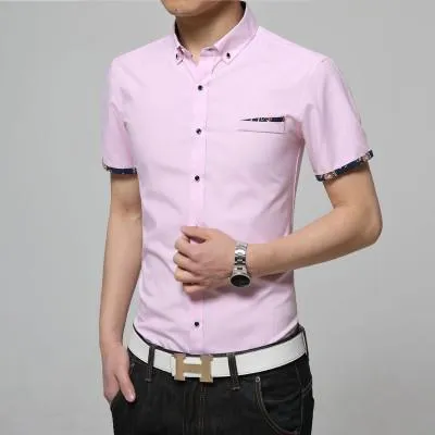 Men's Short Sleeved Plaid Shirt In 16 Colors
