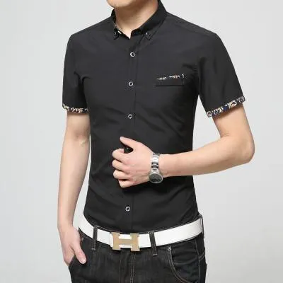 Men's Short Sleeved Plaid Shirt In 16 Colors