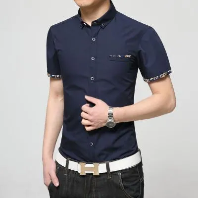Men's Short Sleeved Plaid Shirt In 16 Colors