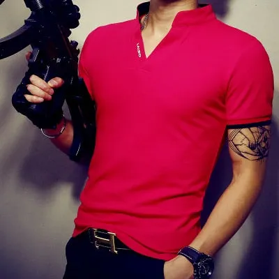 Men's Summer Fashion Casual Patchwork Short Sleeve Shirt