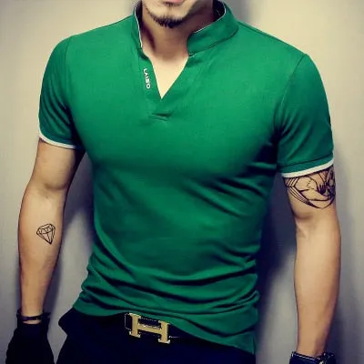 Men's Summer Fashion Casual Patchwork Short Sleeve Shirt