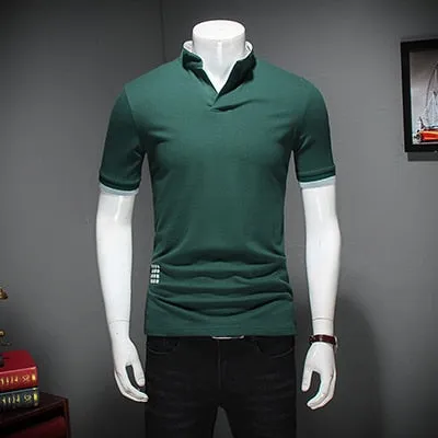 Men's Summer Fashion Casual Patchwork Short Sleeve Shirt