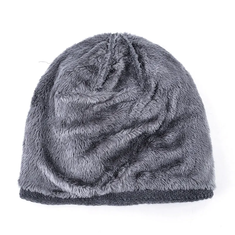 Men's Winter Fashion Knitted Beanie - Black,Gray,Blue