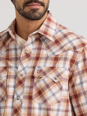 Men's Wrangler Retro® Short Sleeve Sawtooth Pocket Western Snap Shirt