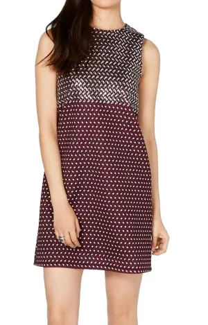 Michael Michael Kors Womens Pattern Studded Cocktail Dress Purple XL