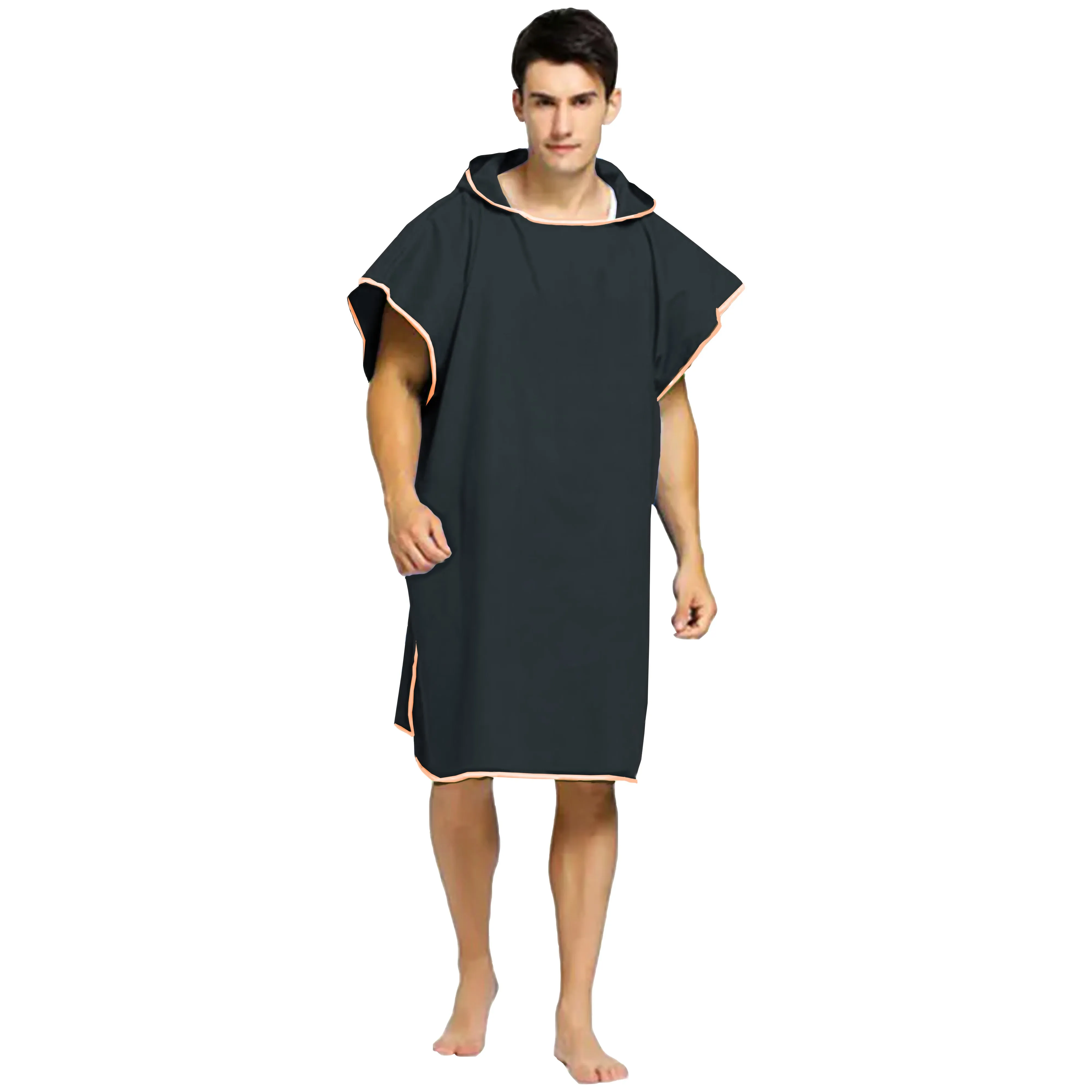 Microfibre Changing Robe / Poncho - Black